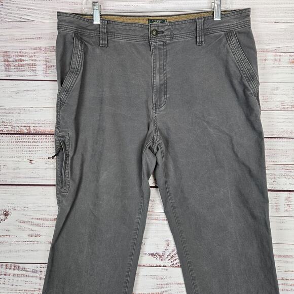 GH Bass & Co Pants Mens 36 Gray Casual Straight Fit Workwear Stretch Utility - Picture 2 of 9